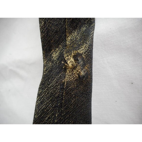 Vintage MCM Black Gold Roman coin Tie necktie Estate Find - Picture 5 of 6